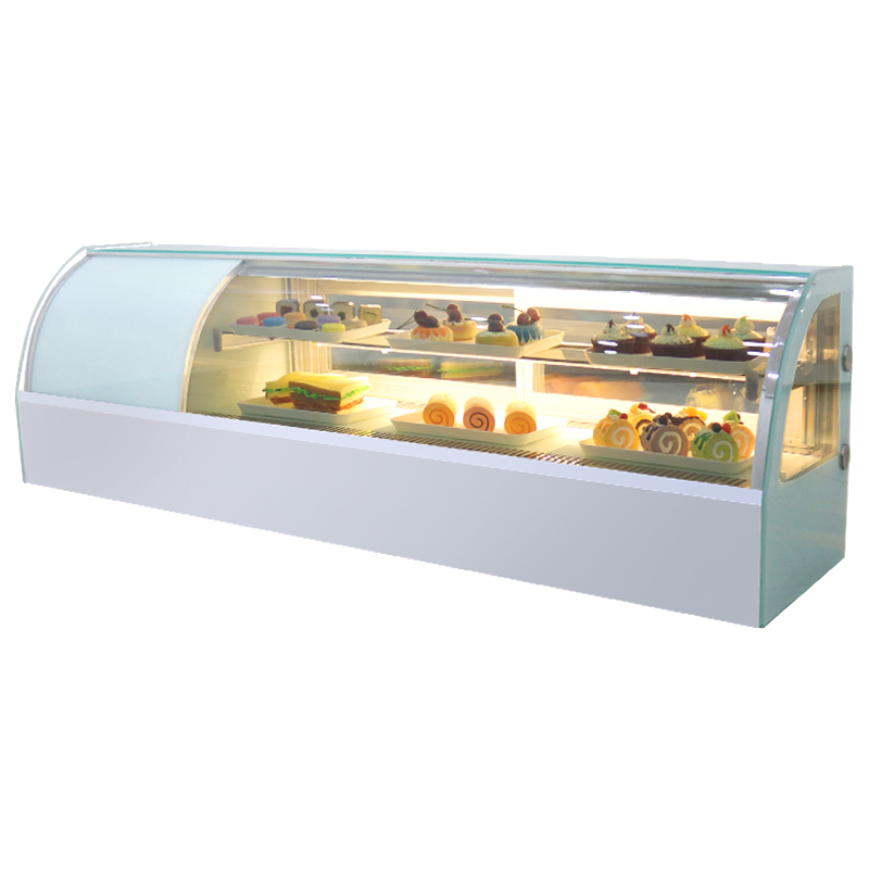 lecon/乐创 蛋糕展示柜冷藏弧形风冷 台式小型水果寿司保鲜柜冰柜