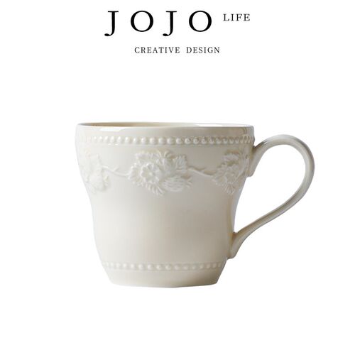 JOJOS L. PD.Benefit.复古宫廷浮雕风陶瓷杯子家用大容量  惠民