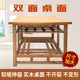 大尺寸正方形折叠家用实木烤火架烤火桌多功能烘烤衣架取暖吃饭桌