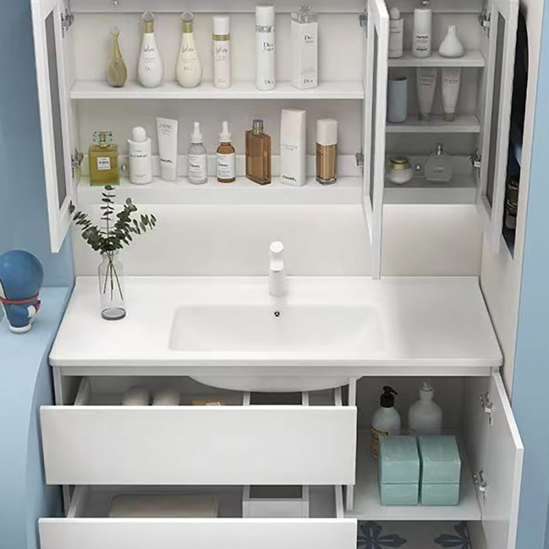 7厘米77/87/97/107/117CM定制浴室柜洗漱台实木洗手盆陶瓷盆