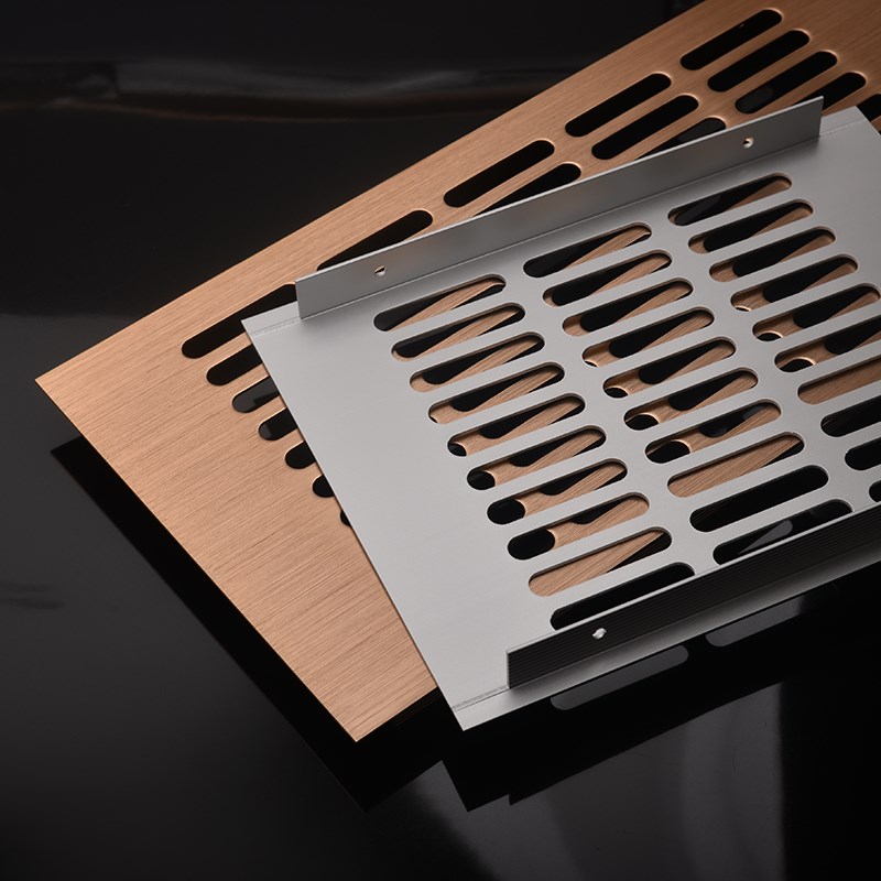 燃气表柜门透气孔格栅板长方形加厚铝合金透气网橱柜散热通风盖板