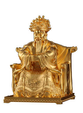 纯铜镀金五台龙五爷财神随身金银居家支持足银大小供奉定制像佛