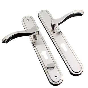 老式 不锈钢面板把手防盗门锁房门235距门锁锁面板孔窄执手大拉手