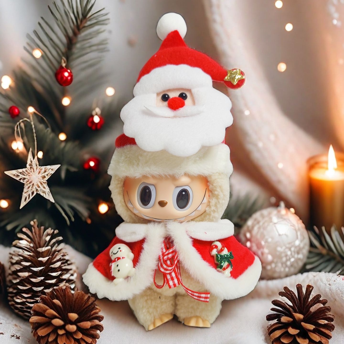 仅衣服】圣诞节系列拉布布毛绒换装娃衣sp衣服自嘲熊多体通穿套装