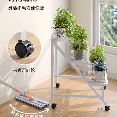 阳台花架置物架阶梯式花架子客厅落地式可移动户外蝴蝶兰花盆托架