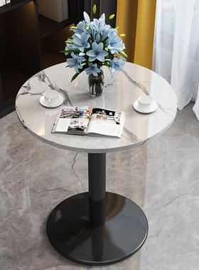 2I简约现代洽桌小圆桌休桌商务办公桌室接待会LGI议谈小闲户型圆