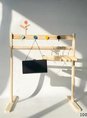 卧室婴儿衣儿架用宝宝落OYF地挂衣家架实纳木童收架幼儿园衣帽架