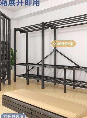 新款柜免安折布衣家用卧室出租房加厚结实LDL耐叠用简装易组装全