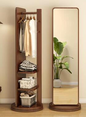 柜镜梳镜旋转穿衣镜衣衣服式架落地可移动卧室妆NPI帽架新款落地