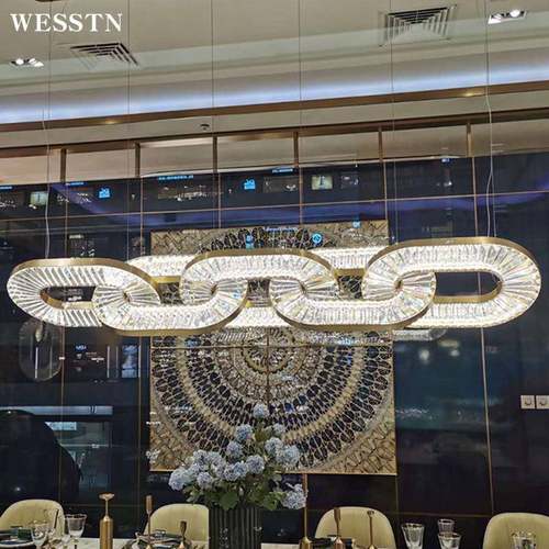 创意个性别墅楼中楼酒楼梯吊灯店复楼后晶现代SZD056轻奢长式水大