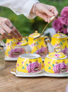 式陶瓷调味罐欧带盖高颜家用盐油酱油瓶醋壶WBW厨房调料盒套装组