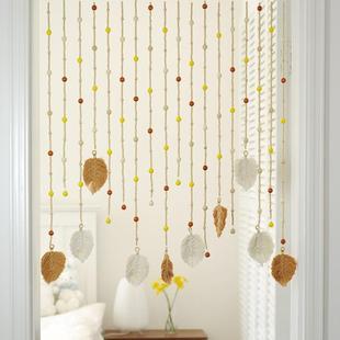 款 古艺术吊F97J7H9S饰隔断帘玄关复茶 2025新门帘珠木珠饰帘窗帘装