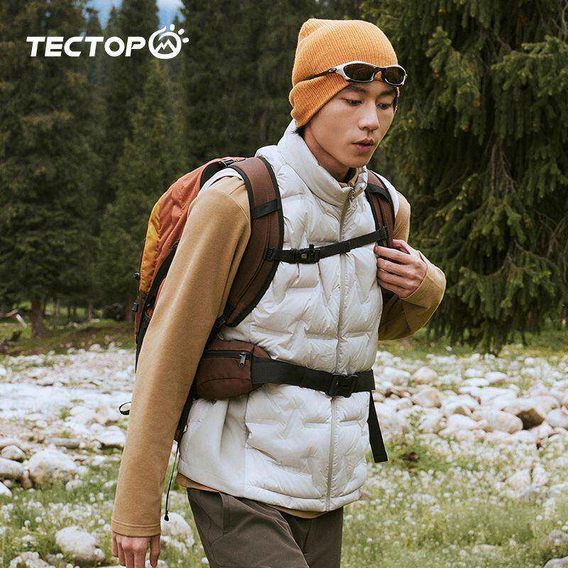 24秋冬探拓户外羽绒马甲男款轻薄立领羽绒背心白鸭绒男款运动马甲