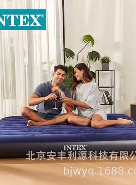 INTEX64759充气床垫家用双人单人户外便携午休床充气床PVC