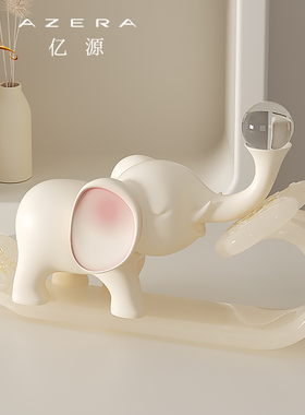 吉象如意水晶球大象摆饰家居客厅电视柜玄关装饰寓意好的乔迁礼品