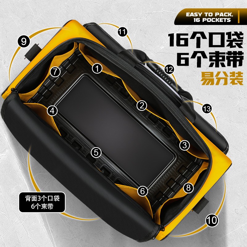 常胜客工具包多功能维修帆布大加厚工具袋男耐磨安装便携电工