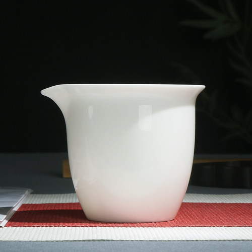 220毫升羊脂玉瓷分茶器杯 公道杯匀杯功夫茶具零配件家用白瓷茶海