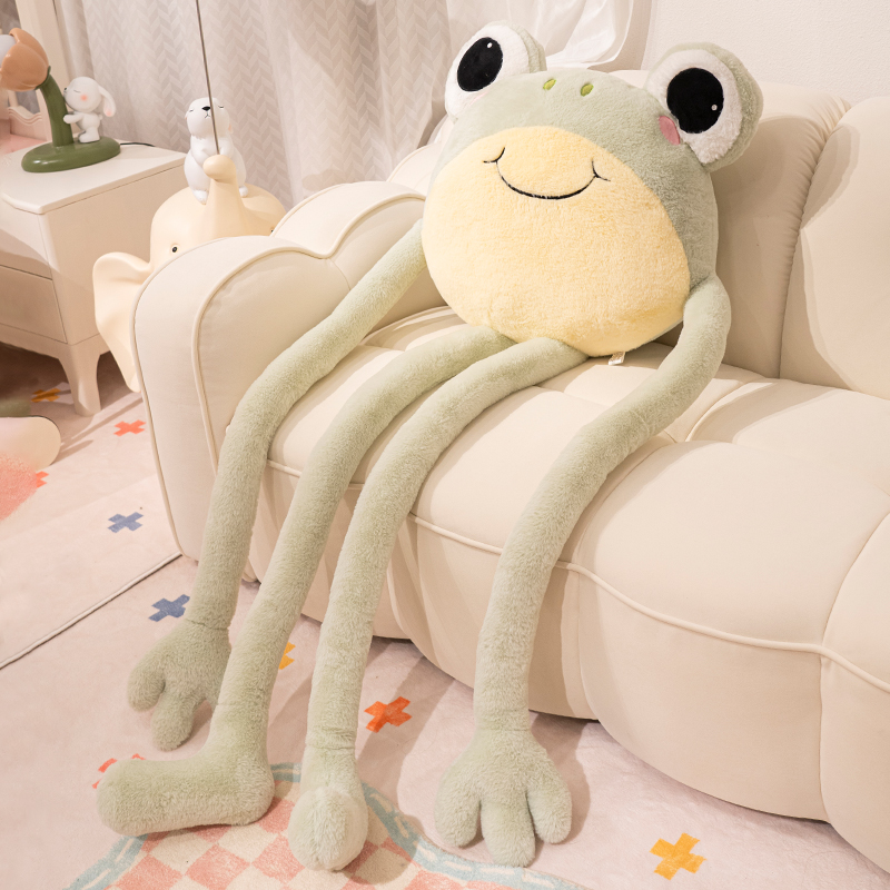 长腿青蛙抱枕小怪兽公仔搞怪女生可爱大毛绒玩具玩偶布娃娃床上抱