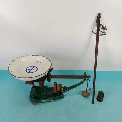 民俗老物件老盘子秤老秤杆子秤老旧物件农村老杆称农家院摆件装饰