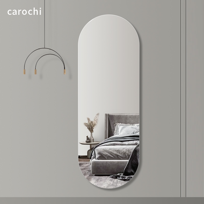 门后无框全身镜子自粘衣帽间家用客厅壁挂免打孔贴墙试衣镜穿衣镜