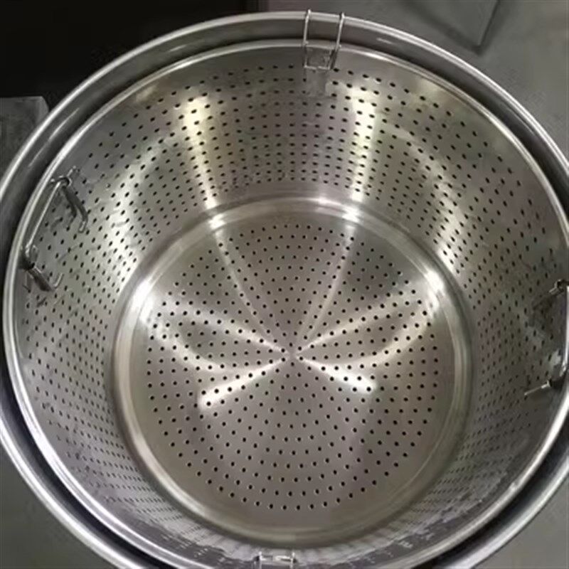 不锈钢加厚漏桶沥水桶洗小龙虾桶多功能商用卤虾桶卤水桶汤桶内胆