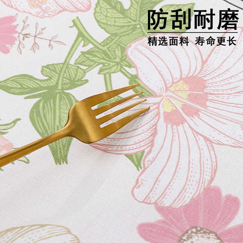 桌布防水防油免洗蕾丝正方形餐桌台布茶几垫家用客厅高级感麻将罩
