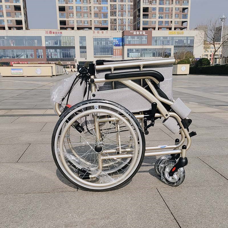 铝合金手推车折叠轻便便携轮椅车可推可坐家用助行旅行小巧高品质