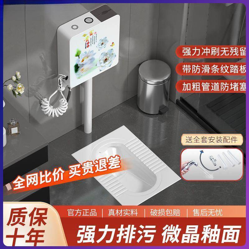 蹲坑大号特大号蹲便池蹲家用水箱便器大便卫生间便器卫生间大便器