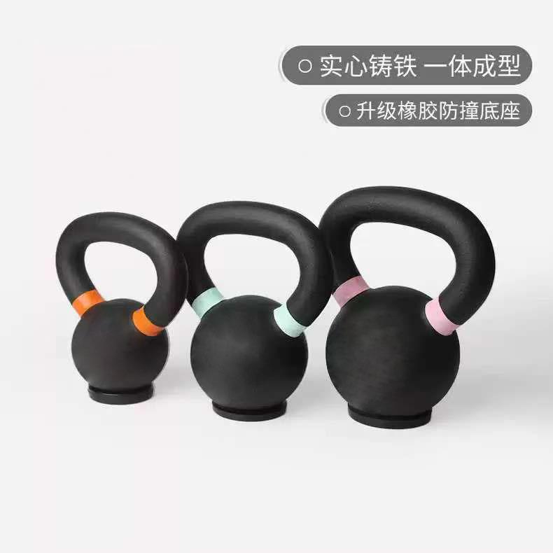 铸铁壶铃女士健身家用哑铃翘臀神器男士专业实心小体积硬提壶器材