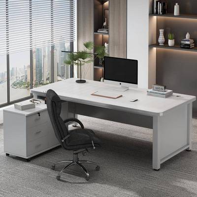 办公桌简约现代老板桌子台式带抽屉电脑桌成人工作台学生写字桌子