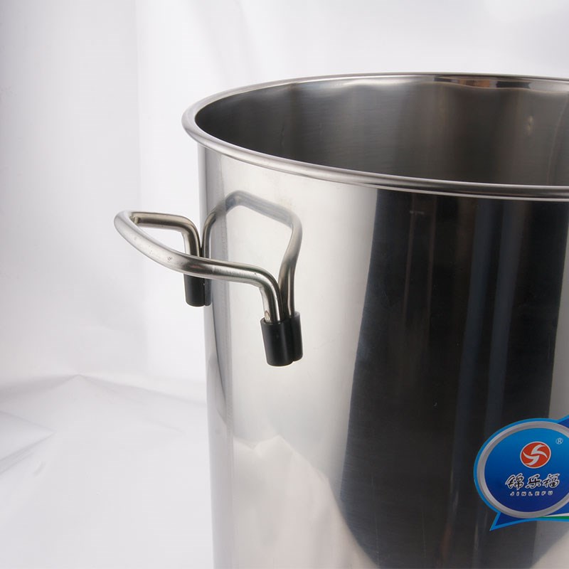东宇30cm不锈钢桶带盖加厚储水桶圆桶油桶不锈钢汤桶多用大汤锅
