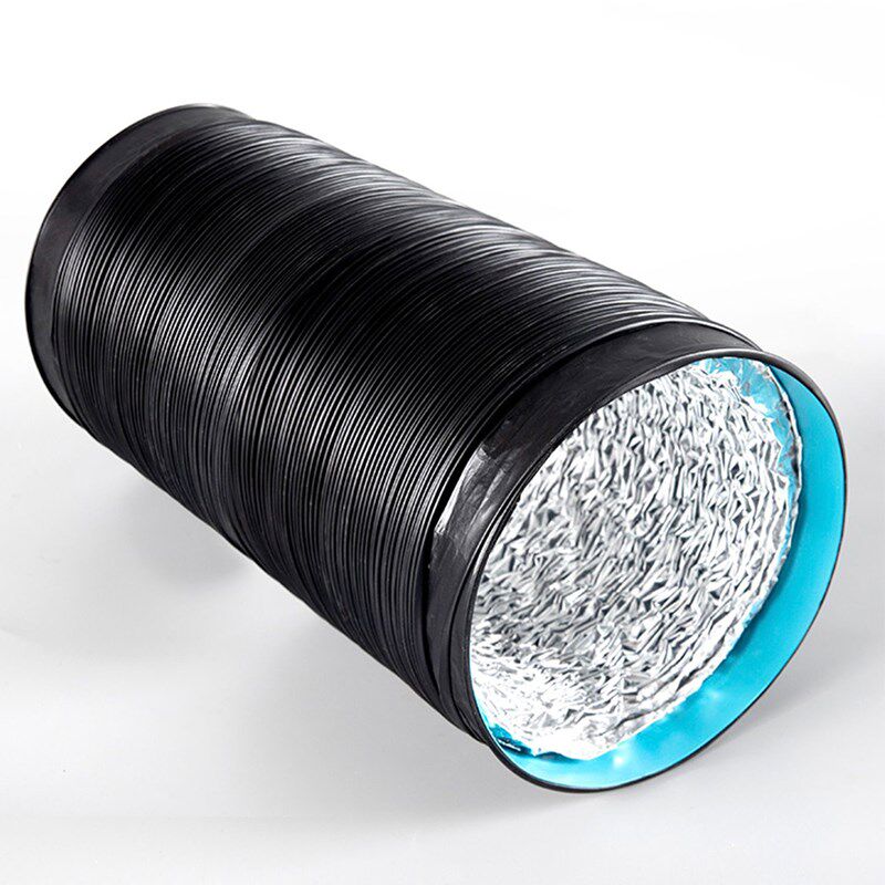 油烟机排烟管道160管道直径200管道可伸缩铝箔管道黑色加长款尼龙