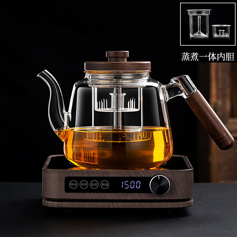 2024新款玻璃煮茶壶加厚防爆蒸茶器家用电陶炉茶具套装耐热泡茶壶