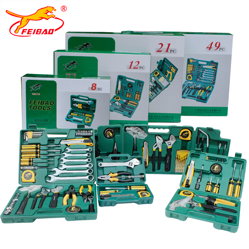 飞豹家用工具装家用五金工具箱木工机修电工维修工具装