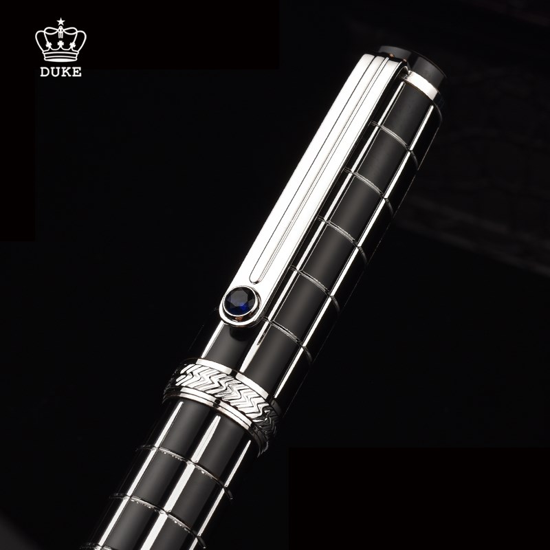 Duke/公爵18K金笔钢笔美工笔弯头笔K05男女士高档送礼复古老金签