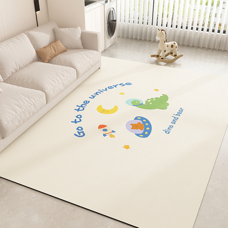 儿童房客厅地毯宝宝爬爬垫免洗可擦卧室地垫爬行垫子pvc皮革全铺
