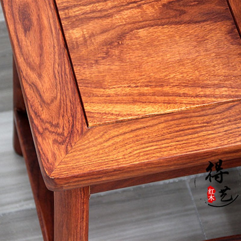 刺猬紫檀红木方凳花梨木实木矮凳家用客厅茶几儿童独板小22cm
