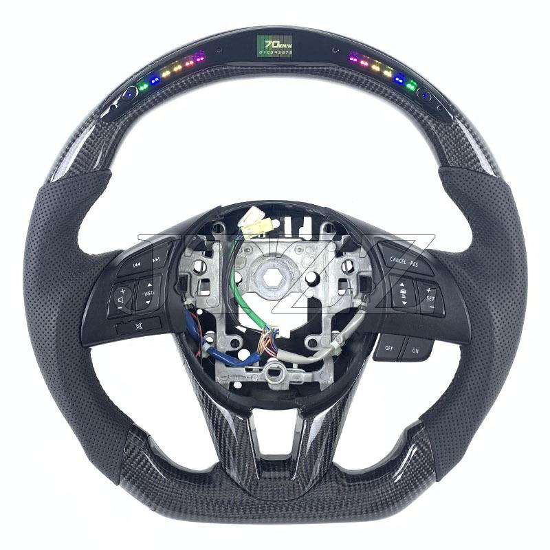 适用马自达昂克赛拉CX5 2014-2018方向盘升级运动型碳纤维方向盘