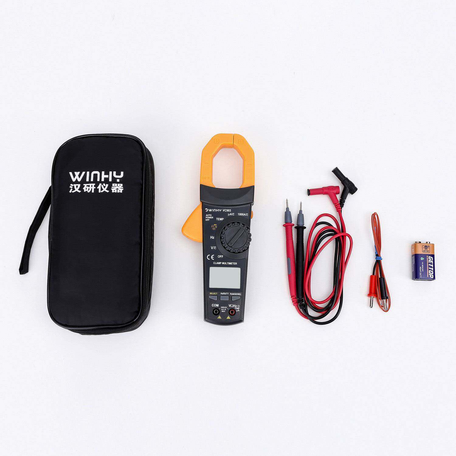 VC903 数字钳形电流表 交直流1000A 制冷设备维修专用钳表 多用表