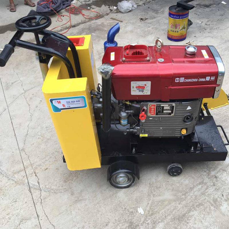 混凝土路面切割机电动刻纹水泥路面水泥切缝机大功率柴油切路机