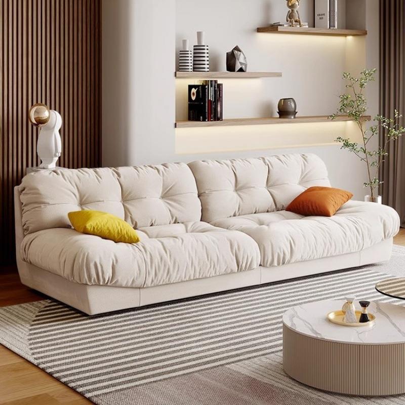 意式轻奢云朵科技布沙发简约现代家用小户型奶油风baxter网红沙发