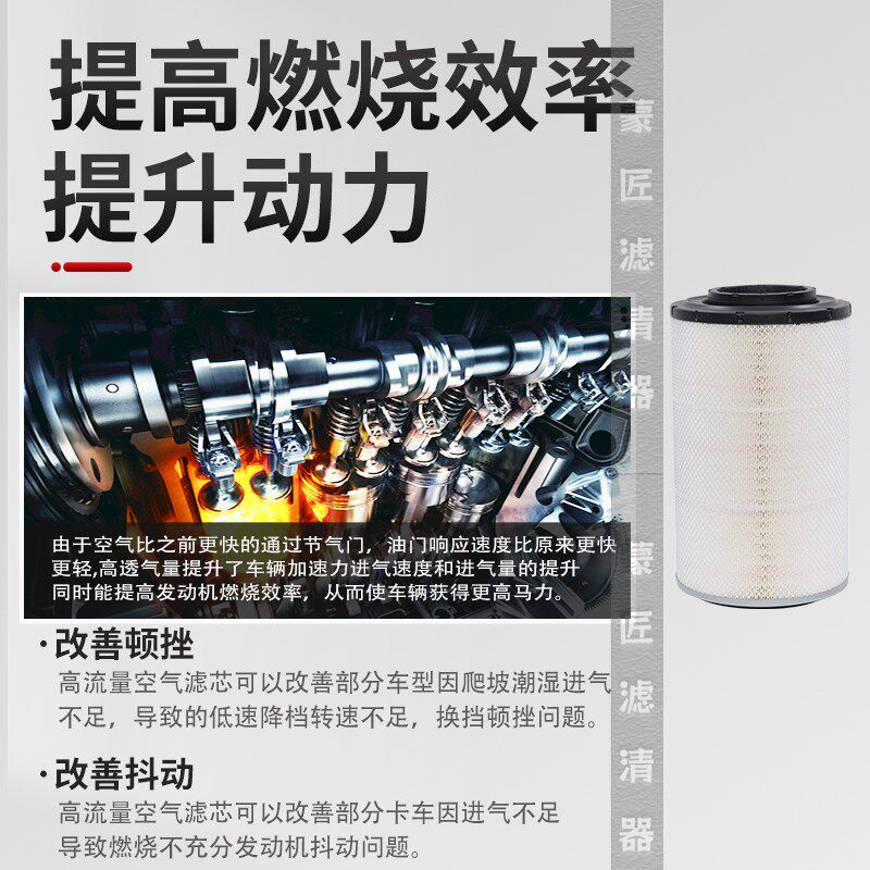 适配K2440空气滤芯潍柴龙工855N空滤50铲车空滤853临工955滤清器