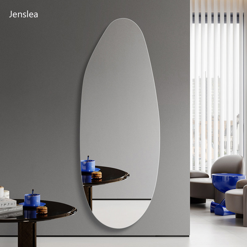 设计感异形全身镜子贴墙自粘卧室穿衣镜家用入户门后换衣镜壁挂式,住宅家具,穿衣镜,淘宝优惠券,粉丝福利购,淘宝优惠卷