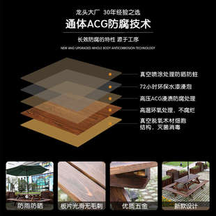 户外防腐木桌椅花园别墅庭院阳台露台木桌组合露天实休闲民宿室外