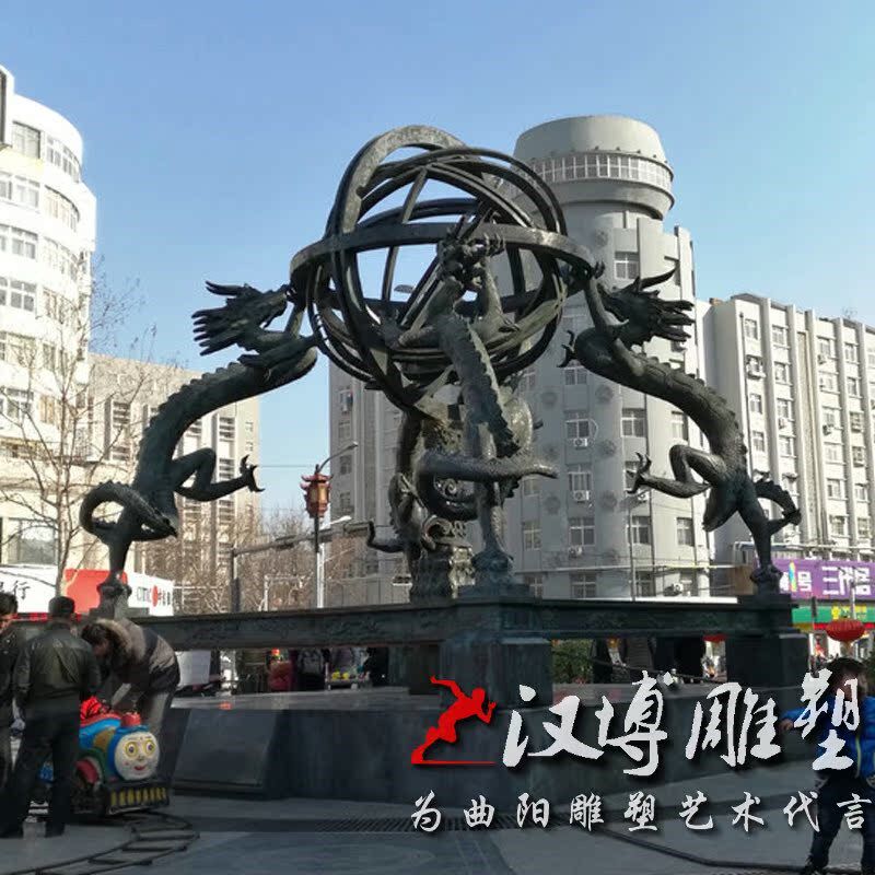 玻璃钢仿铜古代人物雕塑铸铜古代历史名人雕塑张衡地动仪人物定制