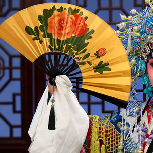 贵妃醉酒扇子牡丹小生空白折扇定制中国风越京剧戏曲金扇