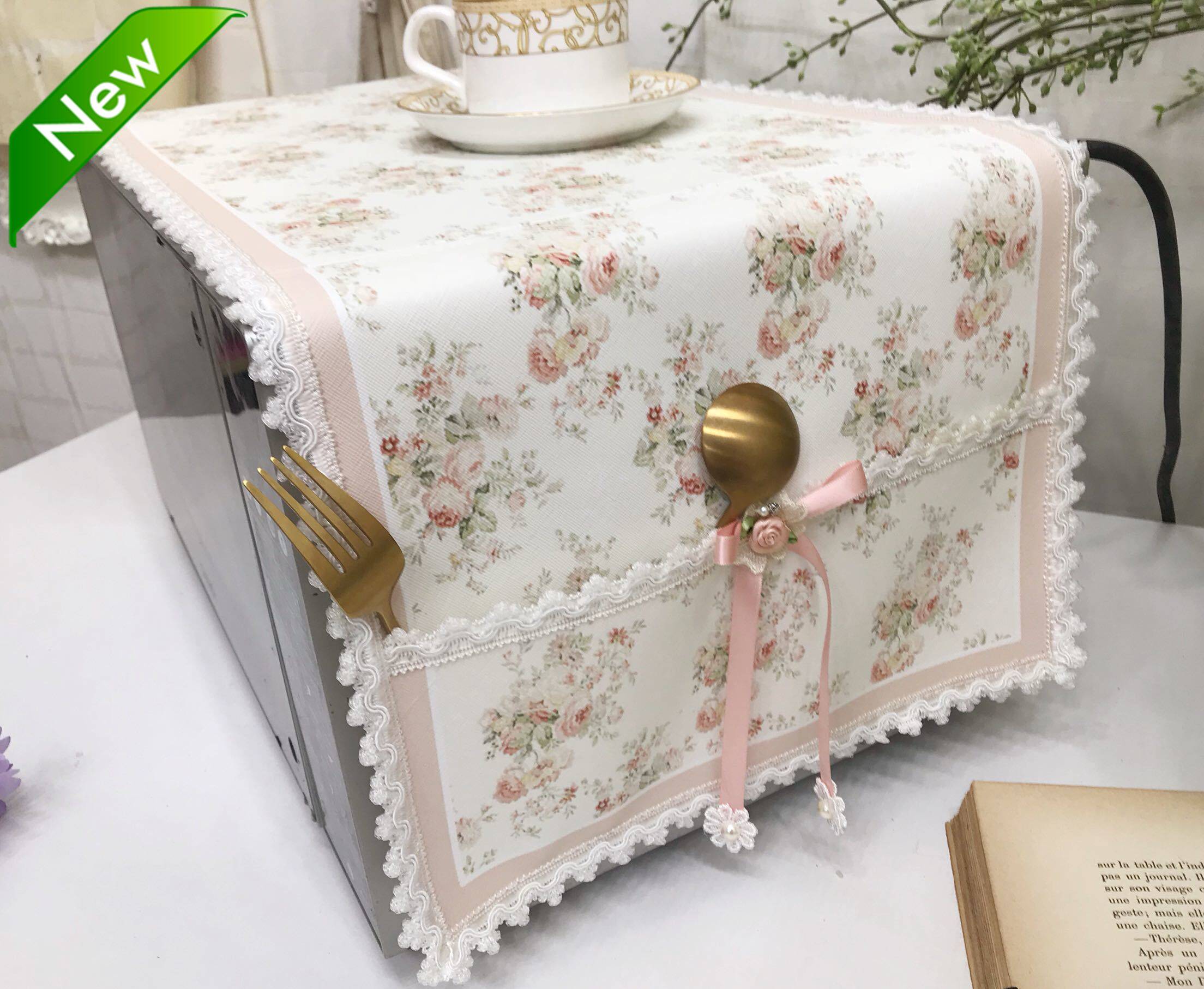 规格1白先生家居新款花色盖布防水防油微波炉罩通用烤箱防尘热卖