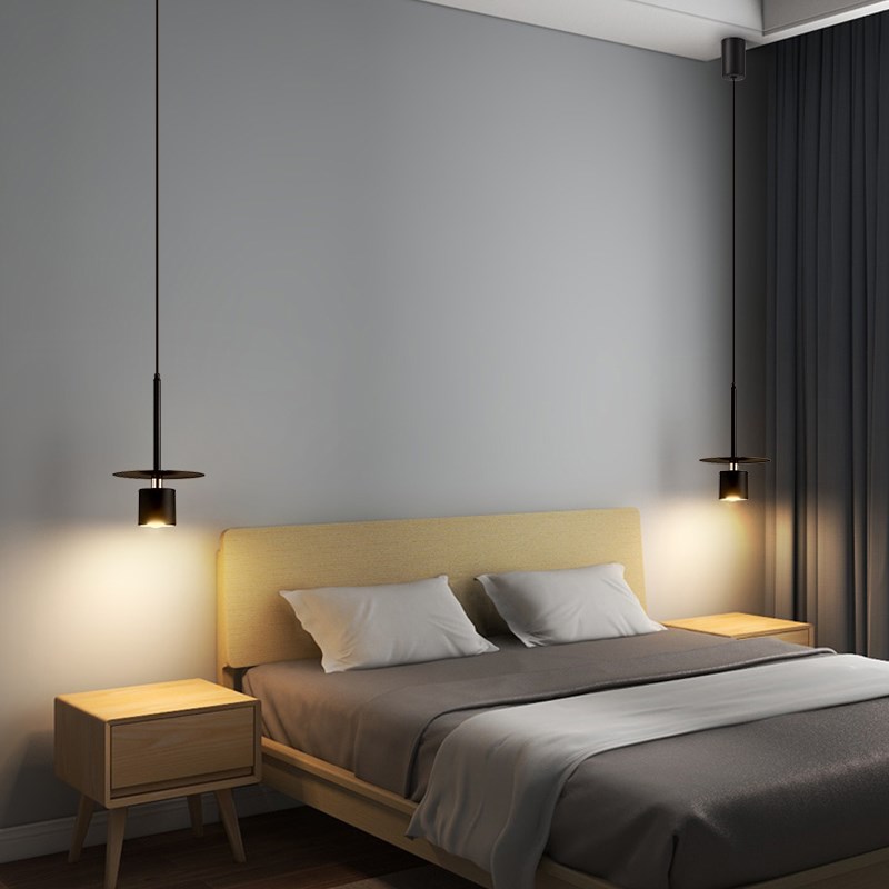 卧室床头吊灯现代简约创意餐桌吧台吊线灯房间个性可升降小吊灯