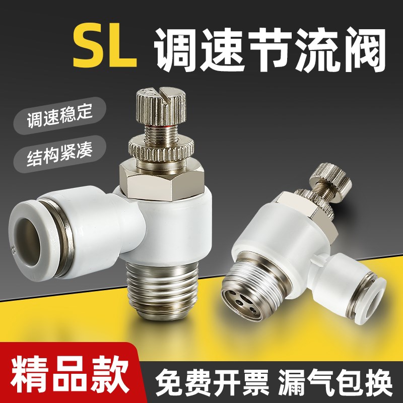 SL节流阀排气4-M5调速阀6-01调压气动气缸接头8-02进气节流阀10-4