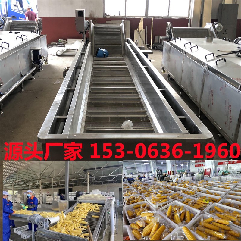 真空包装鲜食玉米加工流水线即食玉米加工生产线蒸煮包装杀菌设备